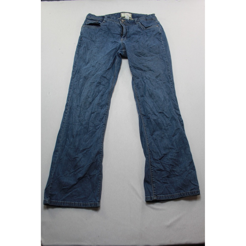 Sonoma Jeans Women 14 Blue Excellent Bootcut Stretch Mid Rise Flap Pocket